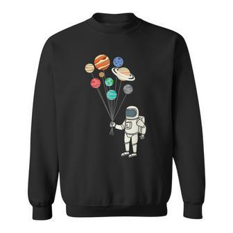 Astronaut Planets Balloons Solar Space Birthday Party Sweatshirt - Monsterry CA