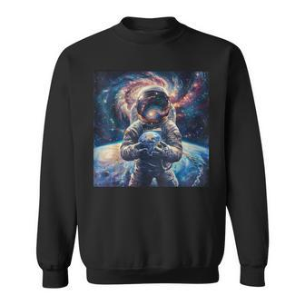 Astronauten Galaxie Weltraum Planeten Weltall Astronaut Sweatshirt - Seseable