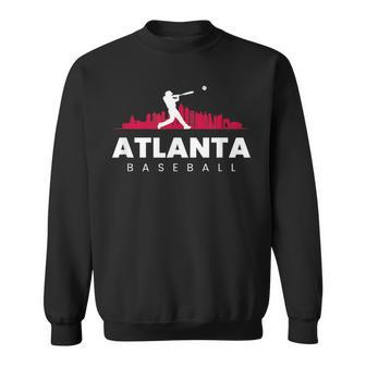 Atlanta Baseball Vintage Minimalist Retro Baseball Lover Sweatshirt - Monsterry