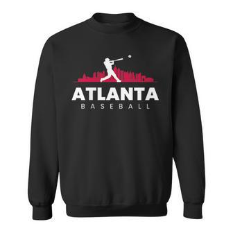 Atlanta Baseball Vintage Minimalist Retro Baseball Lover Sweatshirt - Seseable
