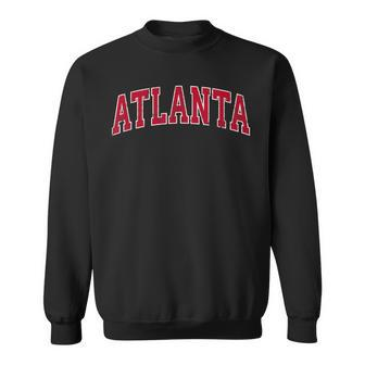 Atlanta Georgia Ga Vintage Sports Red Sweatshirt - Monsterry