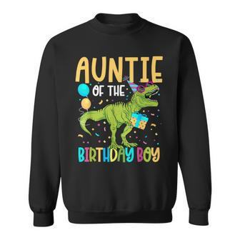 Auntie Of The Birthday Boy Family Matching Dinosaur Squad Sweatshirt - Thegiftio UK