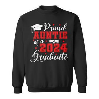 Auntie Senior 2024 Proud Auntie Of A Class Of 2024 Graduate Sweatshirt | Mazezy