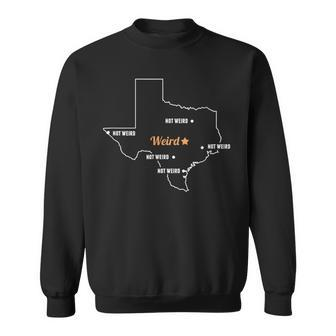 Austin Stay Weird Texas State Map And Sweatshirt - Monsterry DE