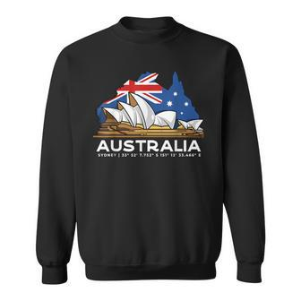 Australia Sydney Gps Coordinates Opera House Sweatshirt - Monsterry