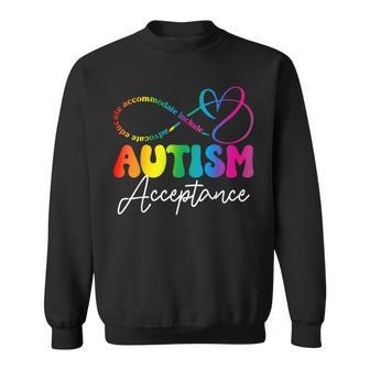 Autism Awareness Acceptance Infinity Symbol Women Sweatshirt - Seseable