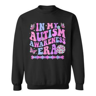 In My Autism Awareness Era Retro Disco In April We Wear Blue Sweatshirt | Mazezy
