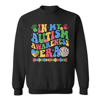 In My Autism Awareness Era Retro Disco In April We Wear Blue Sweatshirt - Seseable