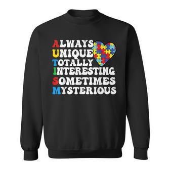 Autism Awareness Support Saying With Puzzle Pieces Sweatshirt | Mazezy UK