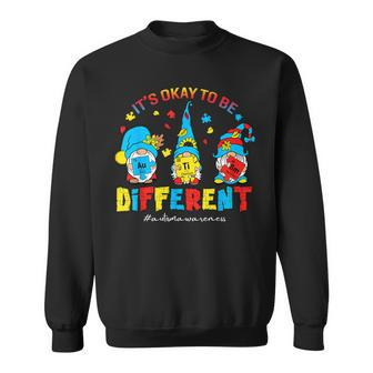 Autism Awareness Three Gnomes Autism It's Ok To Be Different Sweatshirt - Monsterry AU