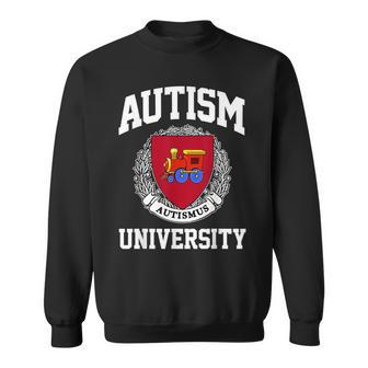 Autism Awareness University Puzzle Pieces Support Autismus Sweatshirt - Seseable