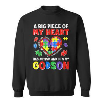 Autism Godparents Autism Awareness Godson Support Sweatshirt - Seseable