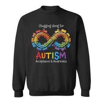 Autism Infinity Acceptance Train Autism Awareness Sweatshirt | Mazezy