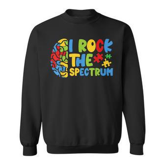 Autistic Autism Awareness Boys Toddler I Rock The Spectrum Sweatshirt - Seseable