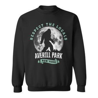 Averill Park New York Respect The Locals Bigfoot Night Sweatshirt - Monsterry