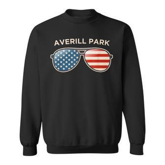 Averill Park Ny Vintage Us Flag Sunglasses Sweatshirt - Monsterry