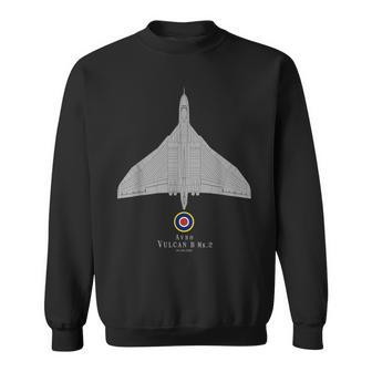 Avro Vulcan Supersonic Bomber Airplane Tech Print Sweatshirt - Seseable