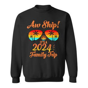 Aw Ship It's A Family Trip 2024 Vintage Family Matching Sweatshirt - Monsterry