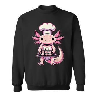 Axolotl Baking Cookies Chocolate Lover Cookie Baker Sweatshirt | Mazezy DE