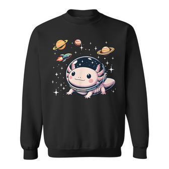 Axolotl Kawaii Cute Axolotls Astronaut Planets Space Sweatshirt - Monsterry DE