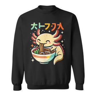 Axolotl Ramen Kawaii Neko Japanese Noodles Aesthetic Sweatshirt - Thegiftio UK