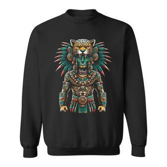 Aztec Jaguar Warrior Aztec Culture Mayan Indigenous Sweatshirt - Thegiftio UK