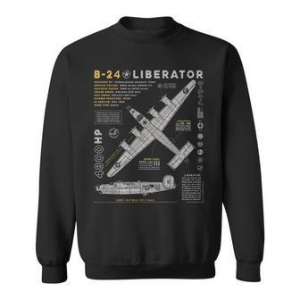 B-24 Liberator Consolidated Aircraft B24 Bomber Vintage Sweatshirt - Monsterry