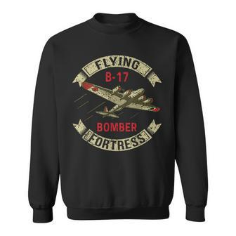 B17 Heavy Bomber Ww2 Plane Aircraft Usa Flag Veteran Pilot Sweatshirt - Monsterry