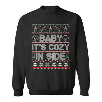 Baby It's Cozy Inside Christmas Ugly Sweater Sweatshirt - Monsterry
