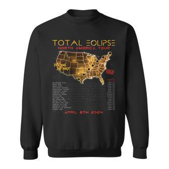 On Back Total Solar Eclipse 2024 North America Tour Sweatshirt - Seseable
