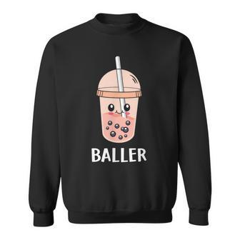 Baller Bubble Tea Kawaii Bubble Milk Boba Tea Sweatshirt | Mazezy