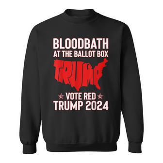 At The Ballot Box 2024 Vote Red Usa Map Maga Sweatshirt - Seseable