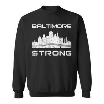 Baltimore Heart Baltimore Bridge Baltimore Strong Sweatshirt - Seseable