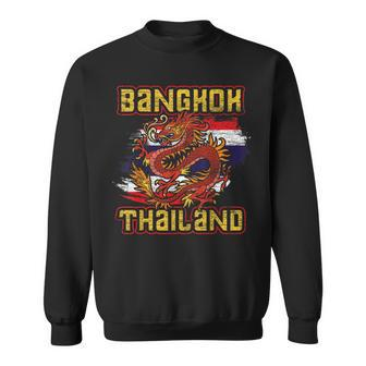 Bangkok Dragon Thai Food Thai Flag Sweatshirt - Seseable