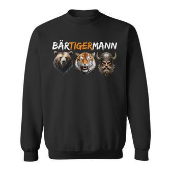 Bärtigermann Bear Tiger Mann Viking Fan Word Game Sweatshirt - Seseable