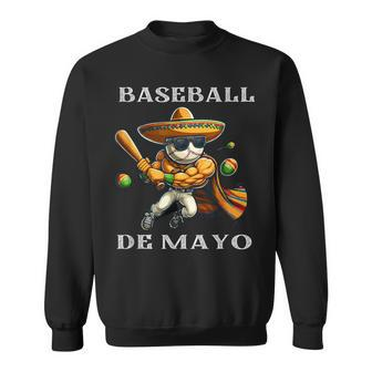 Baseball De Mayo Fiesta Cinco De Mayo Baseball Man Sweatshirt - Monsterry