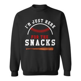 Baseball Lover I'm Just Here For The Snacks Toddler Sweatshirt | Mazezy