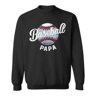 Baseball Papa Baseball Spieler Lustig Baseball Familie Retro Sweatshirt - Geschenkecke