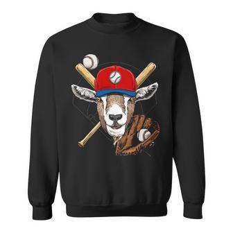 Baseball Player Goat Lover Pitcher Catcher Baseball Coaches Sweatshirt | Mazezy