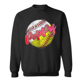 Baseball Softball Poppy Of Softball Baseball Player Sweatshirt - Monsterry UK