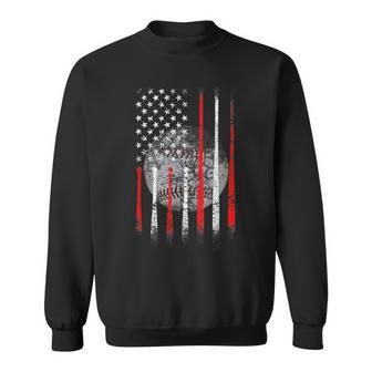 Baseball Usa Flag American Flag Patriotic Sweatshirt - Monsterry