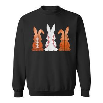 Basketball Baseball Football Sports Easter Bunny Rabbits Sweatshirt | Mazezy