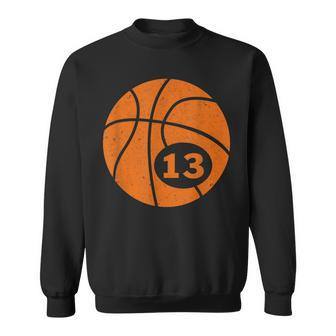 Basketball Player Jersey Number 13 Thirn Graphic Sweatshirt - Monsterry