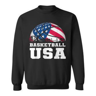 Basketball Usa Support The Team Usa Flag Dream Sweatshirt - Monsterry