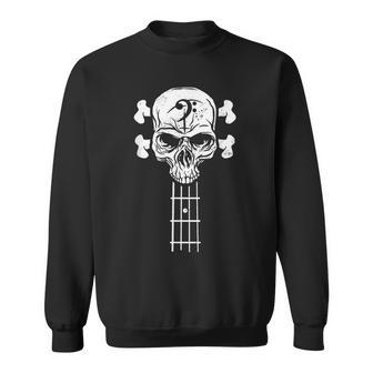 Bass Skull Skeleton Rock N Roll Music For Bass Player Sweatshirt - Thegiftio UK