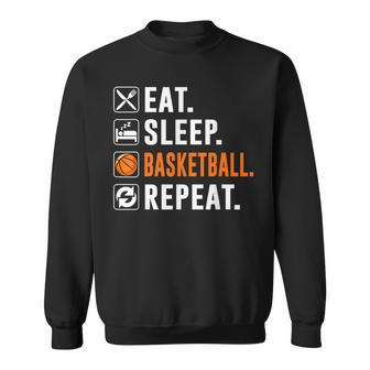 Bball Eat Sleep Basketball Repeat Basketball Player Sweatshirt - Thegiftio UK