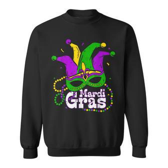 Beads Mask Feathers 2024 Mardi Gras For Girls Women Sweatshirt - Monsterry DE