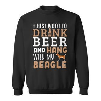Beagle Dad Father's Day Dog Lover Beer Sweatshirt | Mazezy
