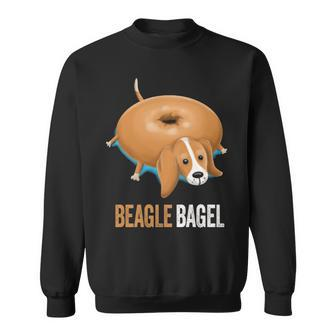 Beagle Dog Bagel Bread Pun Animals Sweatshirt | Mazezy