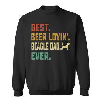 Beagle Dog Lover Best Beer Loving Beagle Dad Fathers Day Sweatshirt - Monsterry CA